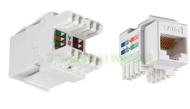 Cat6 IO Keystone Jack ,White RJ45 Network Module